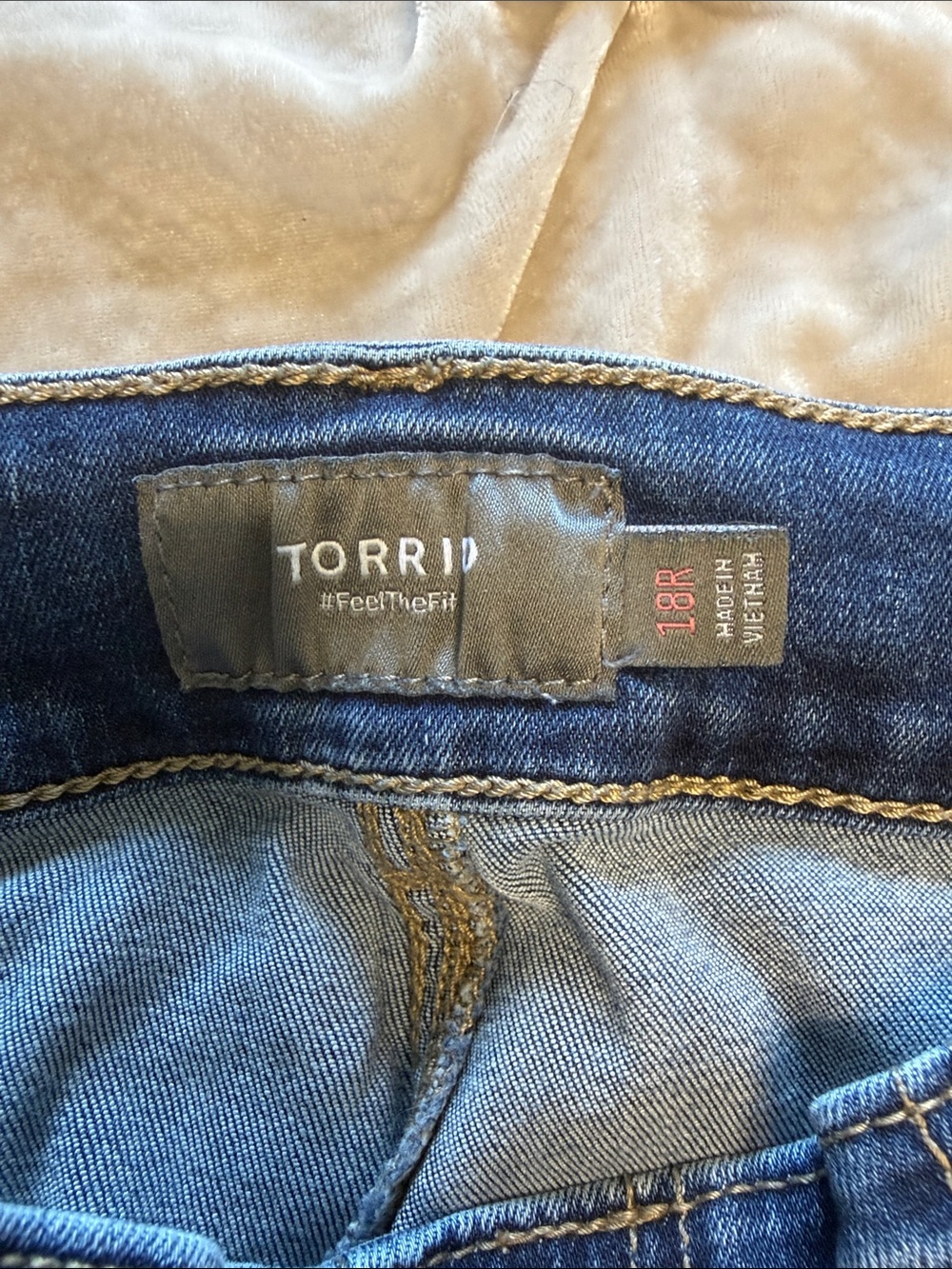Torrid 18 Reg. Blue Denim Joggers - Picture 3 of 4